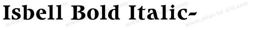 Isbell Bold Italic字体转换